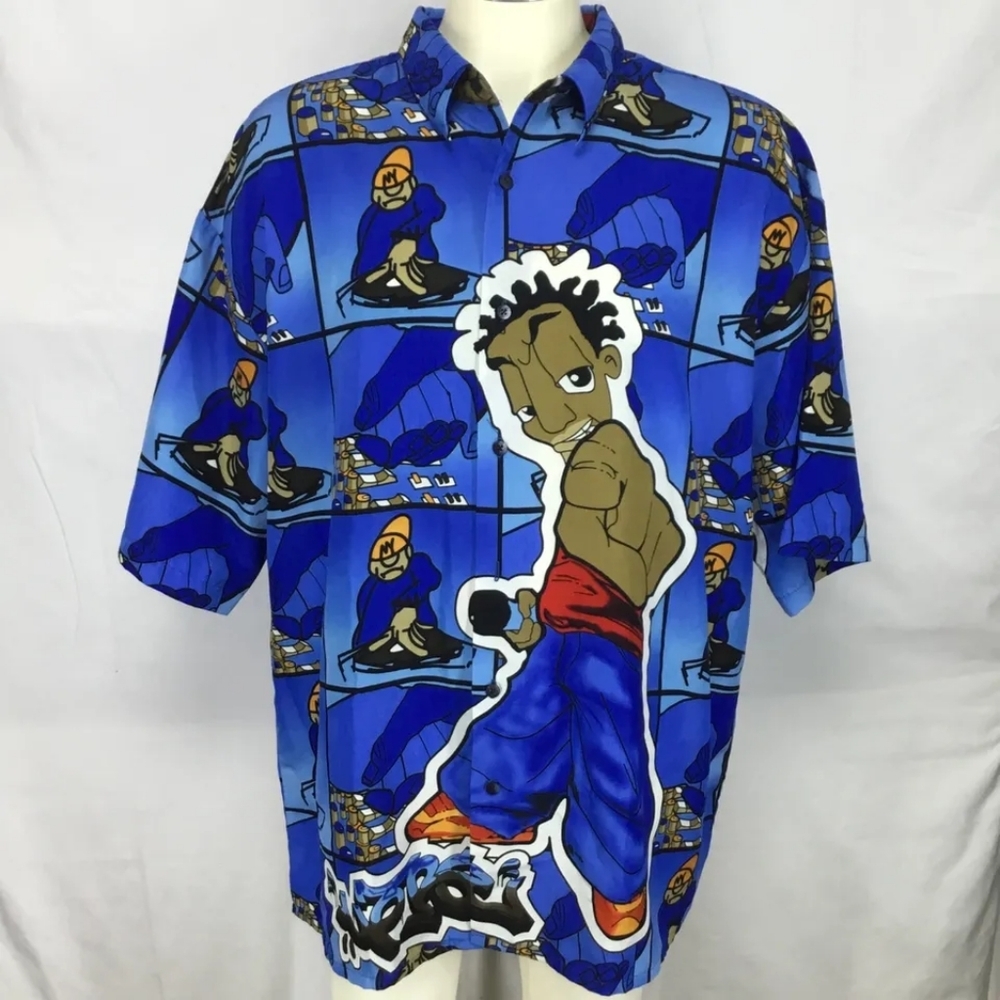 Vintage Sz L Shirt UP RO’S Hip Hop DJ Urban Graffiti Artist Rap